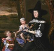 John Michael Wright Portrait of Mrs Salesbury with her Grandchildren Edward and Elizabeth Bagot Oil on canvas Germany oil painting artist